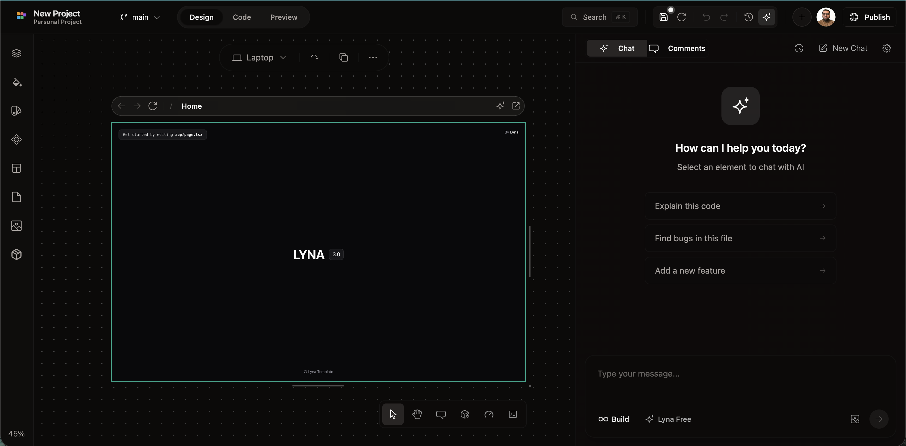 Lyna Editor Screenshot